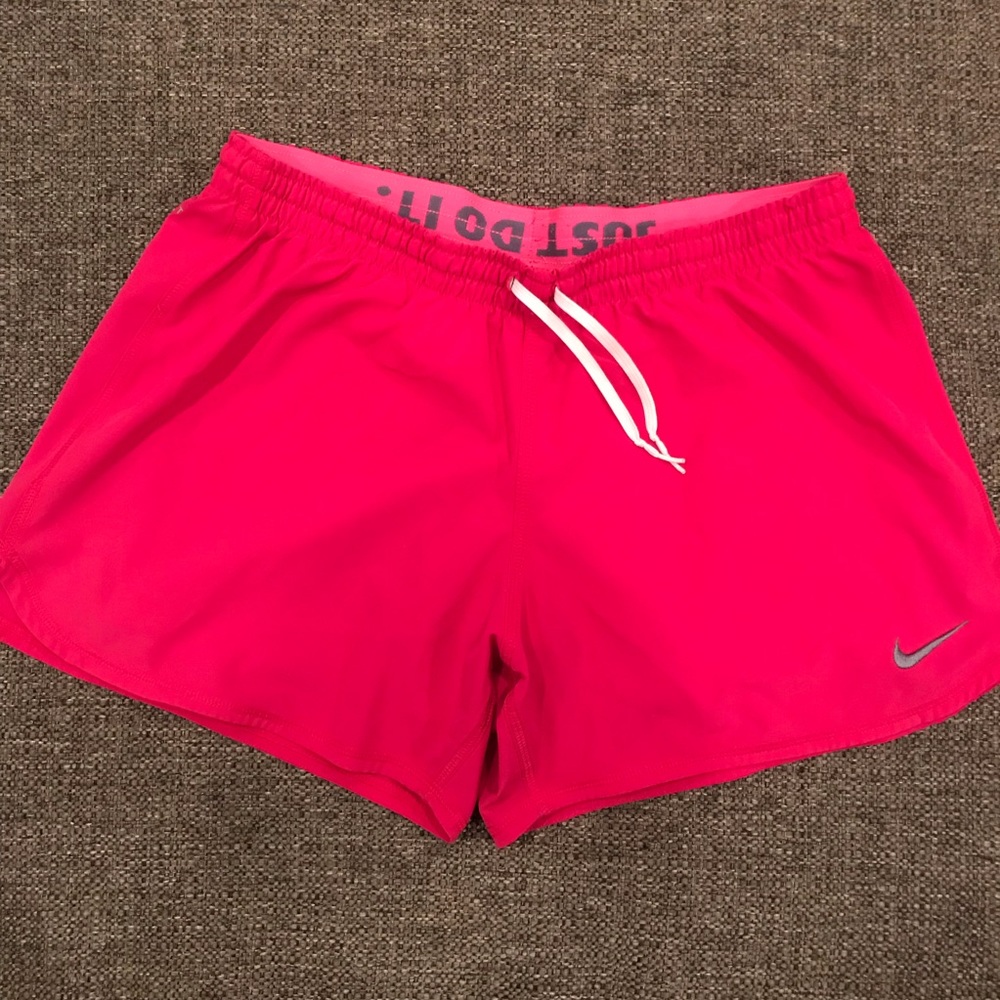 Pink Nike Shorts with Spandex | Medium